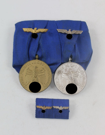 Ordenschnalle 2X Wehrmachtsdienstauszeichnung + Feldspange - Militaria-Berlin