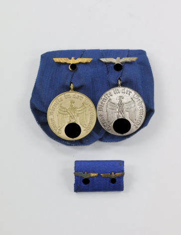 Ordensschnalle 2X - Wehrmachtsdienstauszeichung + Feldspange - Militaria-Berlin