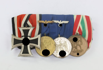 Ordensschnalle 4X, Schinkel EK-2 , Memellandmedaille - Militaria-Berlin
