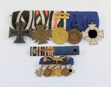 Ordensschnalle 5X + Feldspange + Knopflochdekoration - Militaria-Berlin