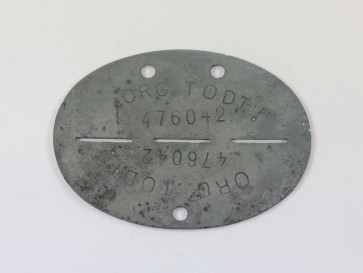 Organisation Todt, Erkennungsmarke - Militaria-Berlin
