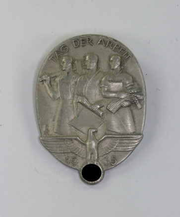  Abzeichen, Tag der Arbeit 1935, Hst. Paulmann & Crone Lüdenscheid - Militaria-Berlin