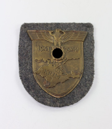  Krimschild auf Luftwaffenstoff, Typ 3.6 - Militaria-Berlin