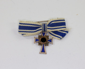  Miniatur Mutterkreuz in Bronze an Schleife - Militaria-Berlin
