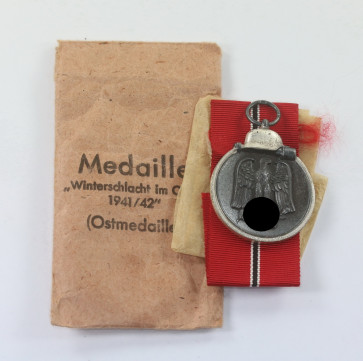  Ostmedaille, Hst. 13, in Verleihungstüte, Gustav Brehmer Markneukirchen - Militaria-Berlin