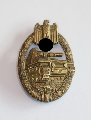  Panzerkampfabzeichen in Bronze, Wurster, Buntmetall - Militaria-Berlin