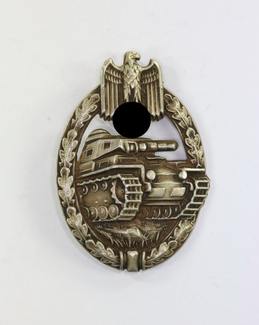 Panzerkampfabzeichen in Silber, Juncker, Neusilber, Porsche Variante - Militaria-Berlin