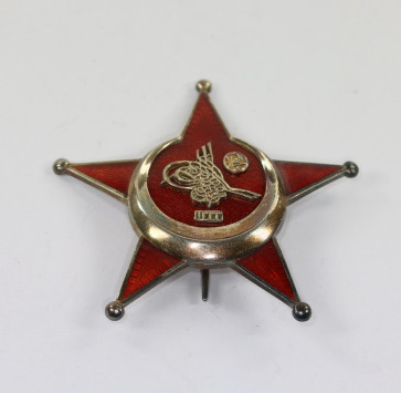 Osmanisches Reich, Eisernes Halbmond (Stern von Gallipoli), B.H. Mayer Silber 900 - Militaria-Berlin