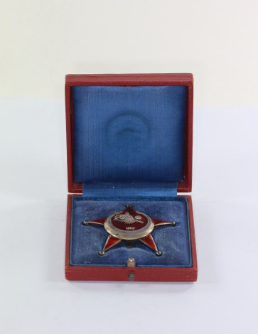 Osmanisches Reich, Eisernes Halbmond (Stern von Gallipoli), Hst. Godet Berlin, im Etui - Militaria-Berlin