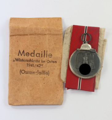 Ostmedaille, Hst.1, in Verleihungstüte, Deschler & Sohn, München 9 - Militaria-Berlin