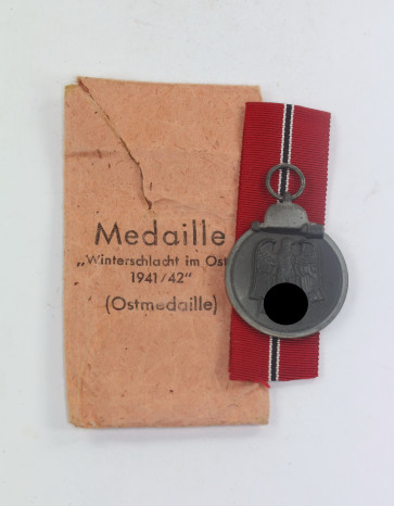 Ostmedaille, Hst. 10, in Verleihungstüte Foerster & Barth Pforzheim - Militaria-Berlin