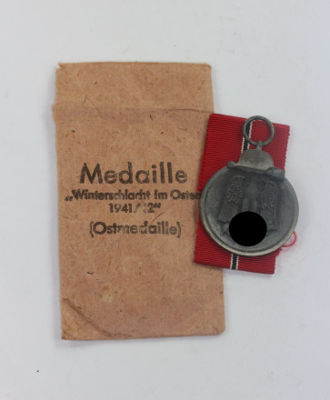 Ostmedaille, Hst. 20, in Verleihungstüte C.F. Zimmermann Pforzheim - Militaria-Berlin