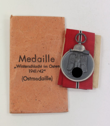 Ostmedaille, in Verleihungstüte Eugen Schmidthäußler Pfozheim - Militaria-Berlin