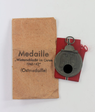 Ostmedaille, in Verleihungstüte Julius Maurer Oberstein - Militaria-Berlin