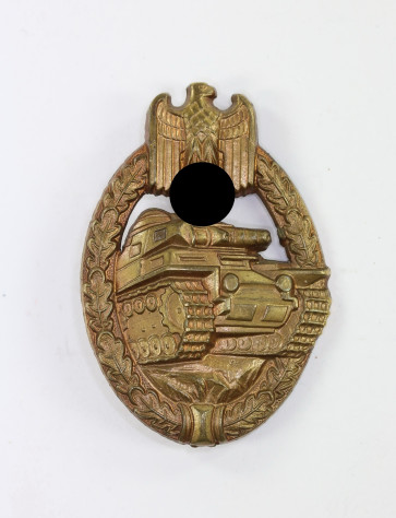 Panzerkampfabzeichen in Bronze, Schauerte & Höhfeld, Buntmetall - Militaria-Berlin