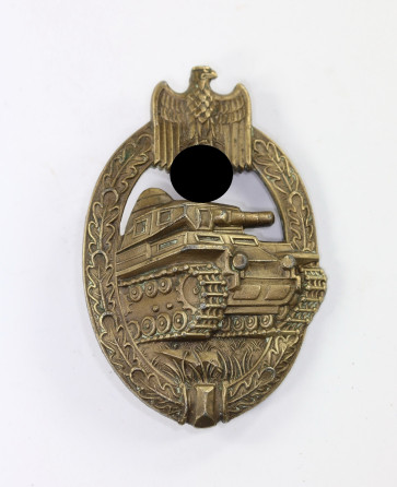 Panzerkampfabzeichen in Bronze, Hst. AS Dreieck - Militaria-Berlin