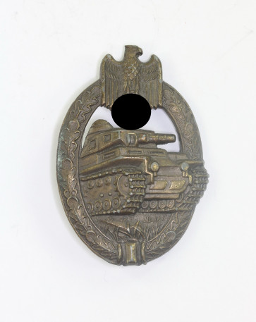Panzerkampfabzeichen in Bronze, Hst. .A.S. (Adolf Scholze, Grünwald an der Neiße) - Militaria-Berlin