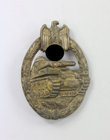  Panzerkampfabzeichen in Bronze, Hst. A (Assmann & Sohn), Zink - Militaria-Berlin