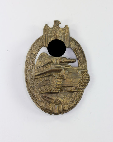 Panzerkampfabzeichen in Bronze, Hst. "AS" Dreieck - Militaria-Berlin