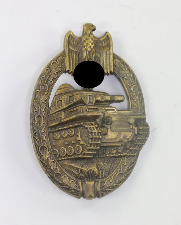 Panzerkampfabzeichen in bronze, Hst. AS Dreieck - Militaria-Berlin
