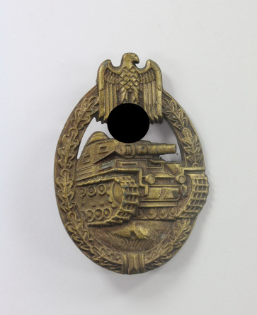 Panzerkampfabzeichen in Bronze, Hst. ÜÜ (E.F. Wiedmann, Frankfurt a.M.) - Militaria-Berlin