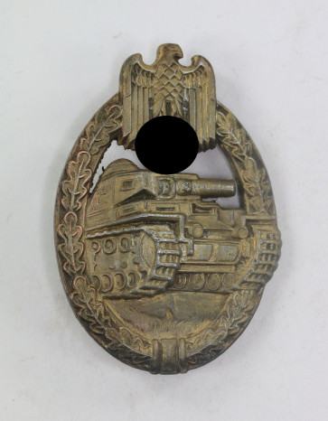 Panzerkampfabzeichen in Bronze, Hst. R.R.S. (Rudolf Richter, Schlag) - Militaria-Berlin