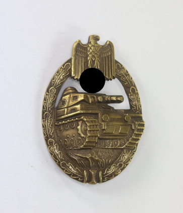 Panzerkampfabzeichen in Bronze, Hst. W, massiv Buntmetall (!) - Militaria-Berlin