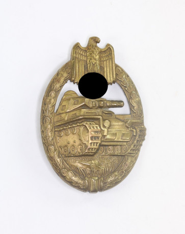 Panzerkampfabzeichen in Bronze, Karl Wurster, Markneukirchen (Buntmetall) - Militaria-Berlin