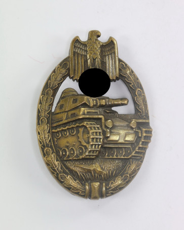 Panzerkampfabzeichen in Bronze, Karl Wurster, Markneukirchen (Buntmetall) - Militaria-Berlin