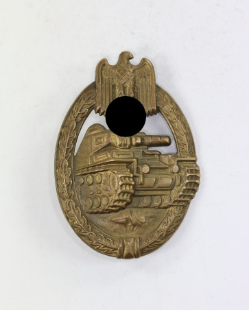 Panzerkampfabzeichen in Bronze, Schickle, Buntmetall Variante (!) - Militaria-Berlin