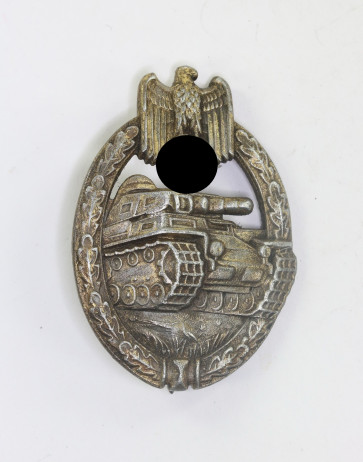  Panzerkampfabzeichen in Silber, Friedrich Linden, Lüdenscheid (FLL), massiv Zink (!) - Militaria-Berlin