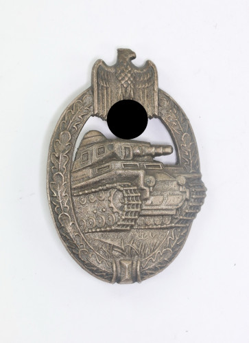 Panzerkampfabzeichen in Silber, Hst. A.S.(Adolf Scholze, Gablonz) - Militaria-Berlin