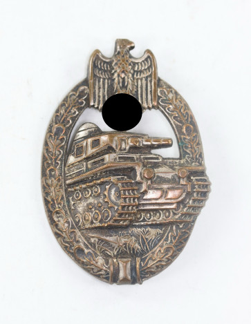 Panzerkampfabzeichen in Silber, Hst. A.S. Buntmetall (!) - Militaria-Berlin