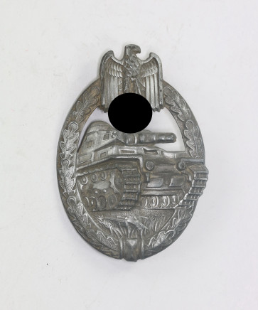  Panzerkampfabzeichen in Silber, Hst. A (Assmann & Sohn, Lüdenscheid), Zink - Militaria-Berlin