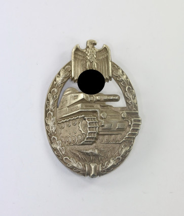  Panzerkampfabzeichen in Silber, Juncker, Neusilber, Porsche Variante (1.2..a) Silver Wash - Militaria-Berlin