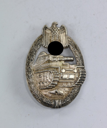 Panzerkampfabzeichen in Silber, Otto Schickle, Buntmetall - Militaria-Berlin