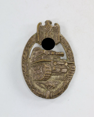 Panzerkampfabzeichen in Silber, Wilhelm Deumer, Buntmetall - Militaria-Berlin