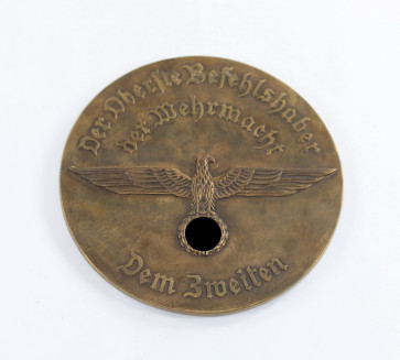 Plakette - Der Oberbefehlshaber der Wehrmacht Meisterschaften im Wehrmachtkraftfahrsport 1938 - Militaria-Berlin