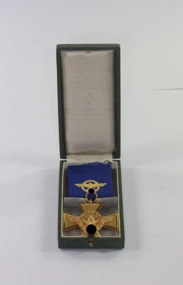  Polizei Dienstauszeichnung in Gold (25 Jahre), im Etui - Militaria-Berlin