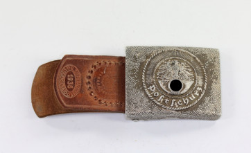 Postschutz, Koppelschloß Aluminium, Doppelhersteller RS&S - Militaria-Berlin