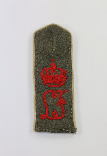 Preußen, 1. Weltkrieg, Schulterklappe feldgrau für Mannschaften, Infanterie-Regiment Prinz Louis Ferdinand von Preußen (2. Magdeburgisches) Nr. 27 - Militaria-Berlin
