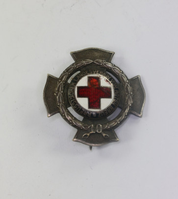  Preußen, Ehrenzeichen des Preußischen Landesvereins vom Roten Kreuz 10 Jahre, Hst. Godet, Berlin - Militaria-Berlin