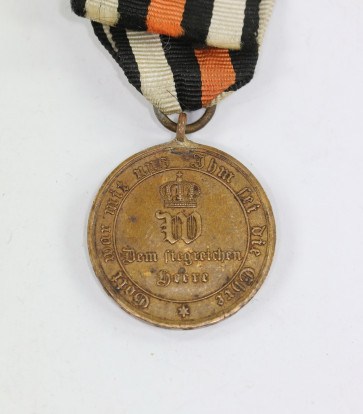 Preußen, Kriegsdenkmünze für Kämpfer 1870, AUS EROBERTEM GESCHUETZ - Militaria-Berlin