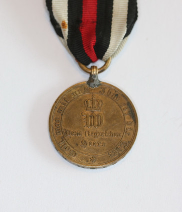 Preußen, Kriegsdenkmünze für Kämpfer 1870, Ranschrift - Militaria-Berlin