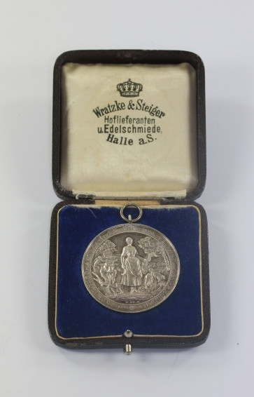 Preußen, Medaille der Landwirtschaftkammer für die Provonz Ostpreußen, Für langjährige treue Dienste, im Etui - Militaria-Berlin