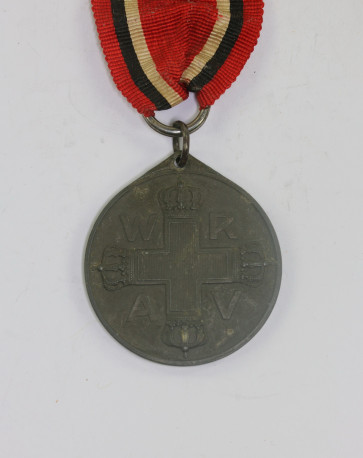  Preußen, Rote Kreuz Medaille 3.Klasse 1898 in Zink, Für Verdienste um das Rothe Kreuz - Militaria-Berlin