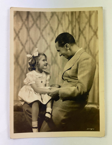 Propaganda Postkarte, Reichsminister Dr. Goebbels mit seiner Tochter Hedda - Militaria-Berlin