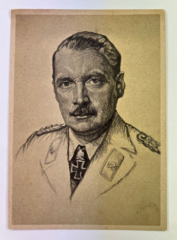 Propagandapostkarte, Ritterkreuzträger des Heeres Hyazinth Graf Strachwitz - Militaria-Berlin