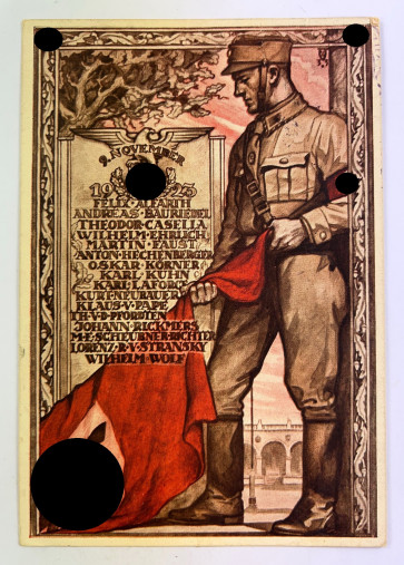 Propagandapostkarte, Zum Gedenken des 9. November 1923, Hoffmann München - Militaria-Berlin