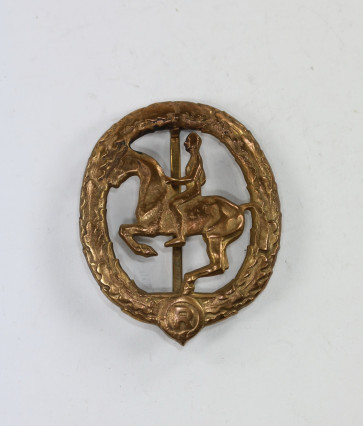 Reiterabzeichen in Bronze, Hst. Lauer - Militaria-Berlin